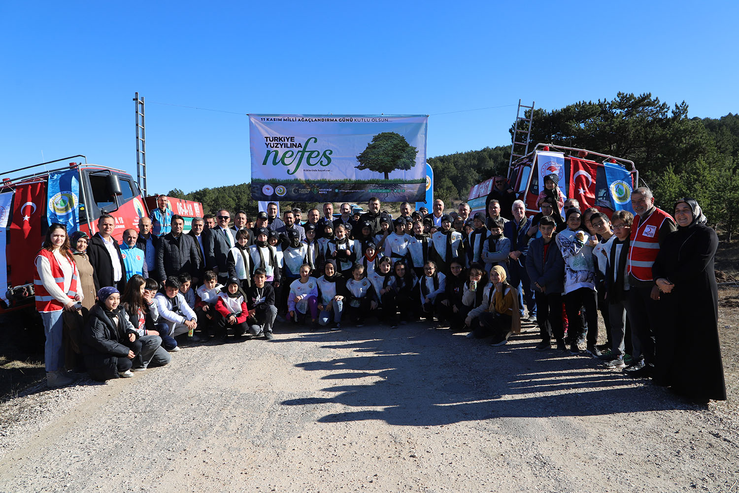Kızılcahamam'da Milli Ağaçlandırma Günü dolayısıyla Orman İşletme Şefliği tarafından Gökbel