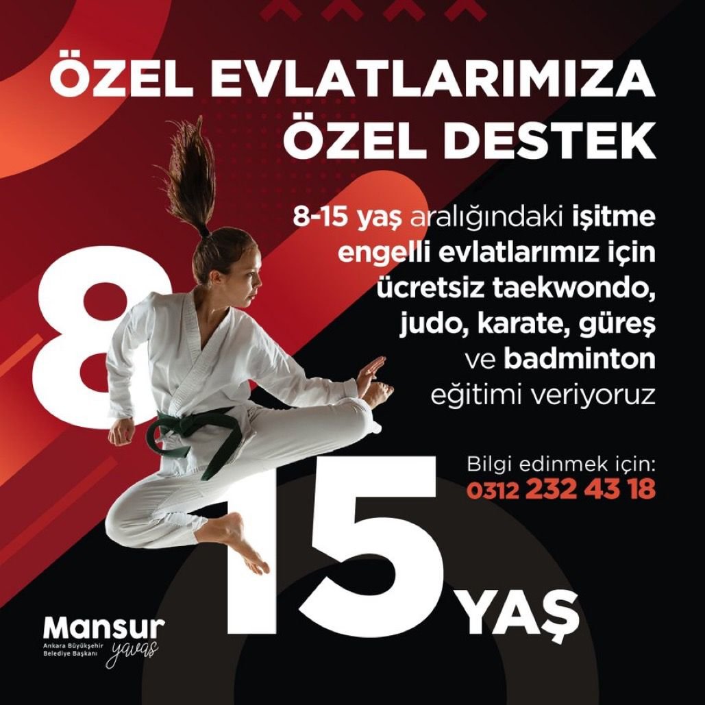 Ankara Büyükşehir Belediyesi EGO Spor Kulübü, 8-15 yaş aralığındaki işitme
