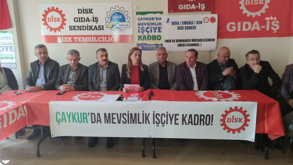 Devrimci İşçi Sendikaları Konfederasyonu (DİSK) ve Gıda-İş yönetimi, Rize’de ÇAYKUR’un