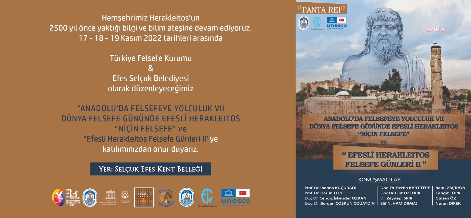 Herakleitos Felsefe Günleri “Niçin Felsefe?” teması ve “Geçmişi Hisset Geleceği