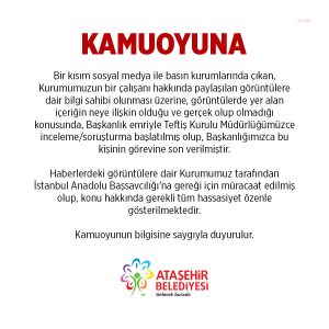 Atasehir Belediyesi'nden 'Rusvet' Iddialarina Iliskin Aciklama: "Sozkonusu Kisinin Gorevine Son Verildi, Suc Duyurusunda Bulunuldu"