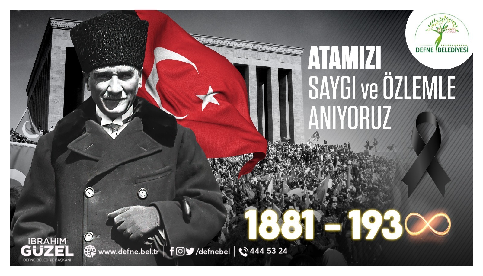 Defne Belediye Başkanı İbrahim Güzel, Türkiye Cumhuriyeti’nin kurucusu Gazi Mustafa