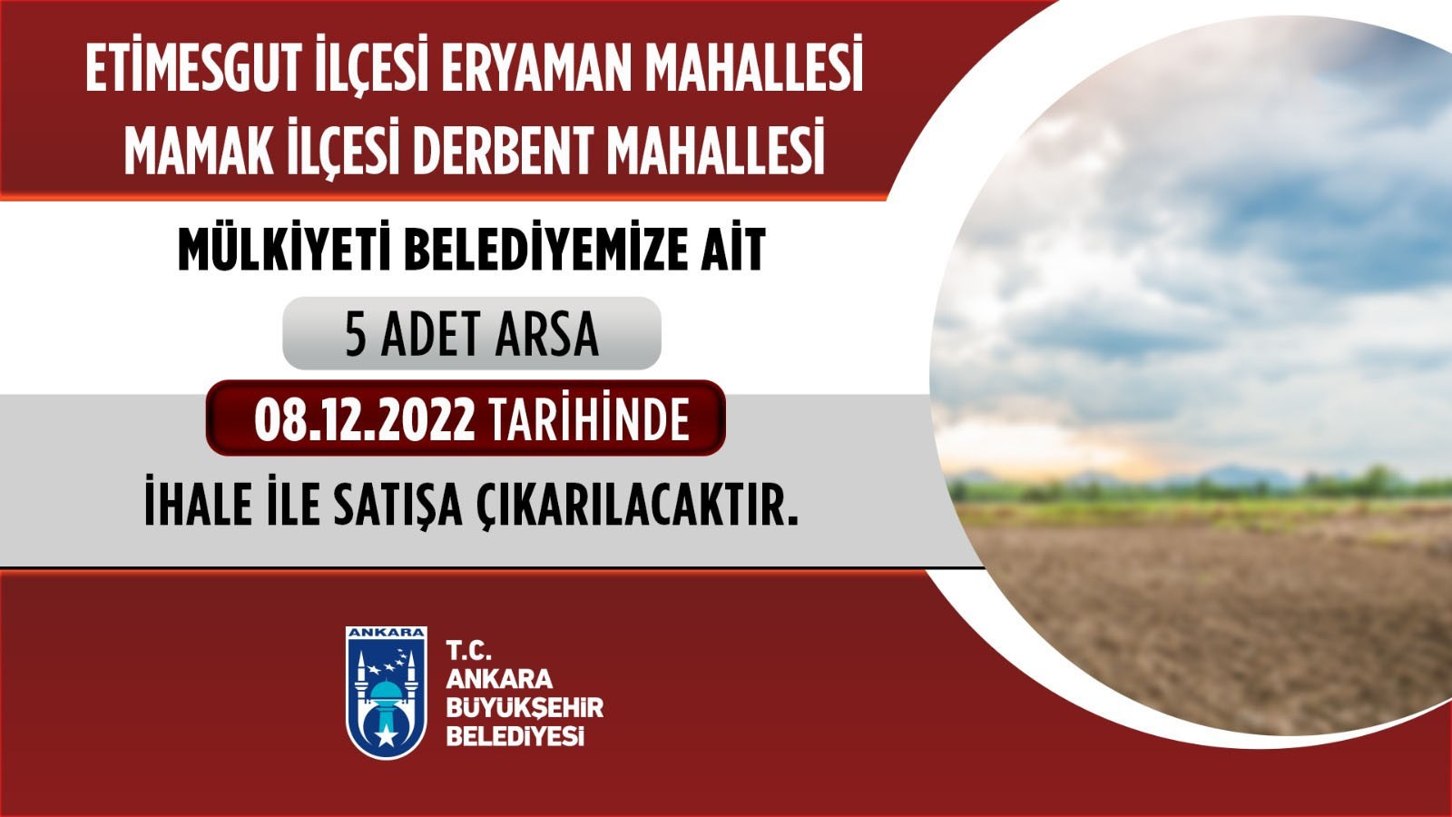 Ankara Büyükşehir Belediyesi, 3 tanesi Mamak, 2 tanesi Etimesgut ilçesinde