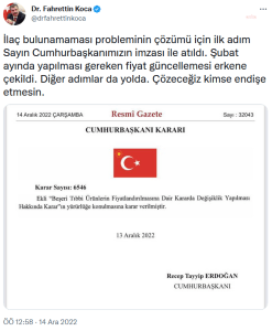 Ilaclarin Fiyatlandirilmasinda Kullanilan Euro Kuru Yuzde 36,77 Arttirildi