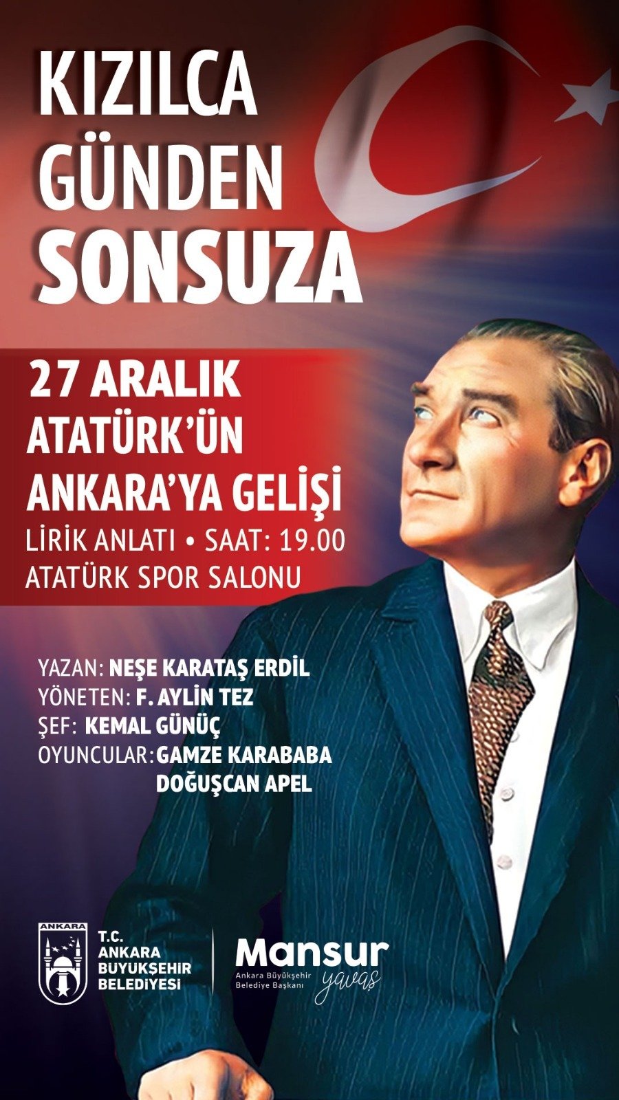 Ankara Büyükşehir Belediyesi, Ulu Önder Gazi Mustafa Kemal Atatürk’ün Ankara’ya