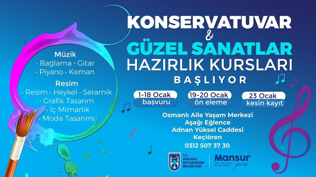Başkentli gençleri sanata yönelik eğitim ve etkinliklerle buluşturan Ankara Büyükşehir
