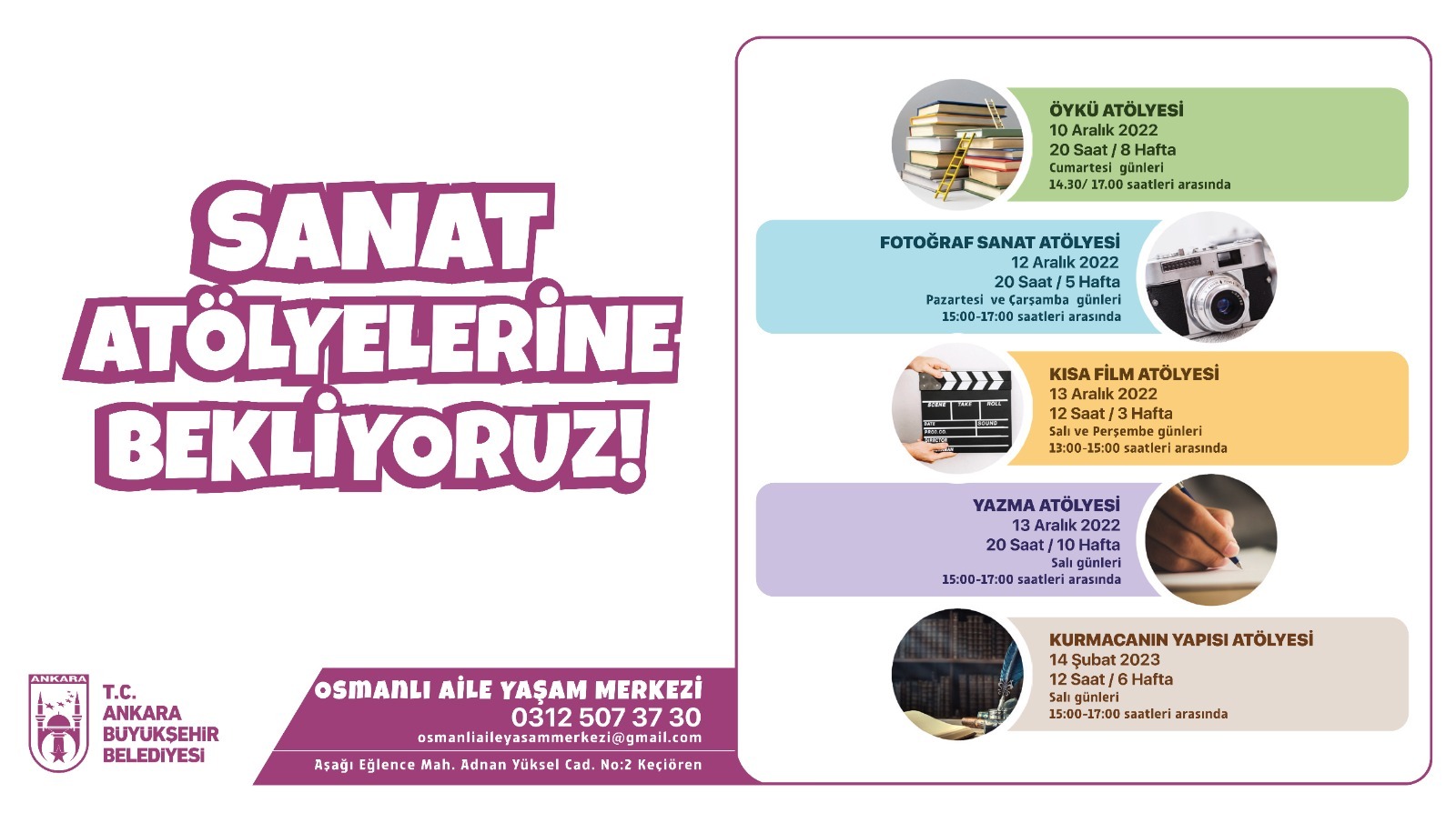 Ankara Büyükşehir Belediyesi Kadın ve Aile Hizmetleri Daire Başkanlığı kısa