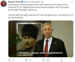 Mansur Yavas: Ankara’da Baskent Kart’la Kantin Alisverisi Donemini Baslatiyoruz