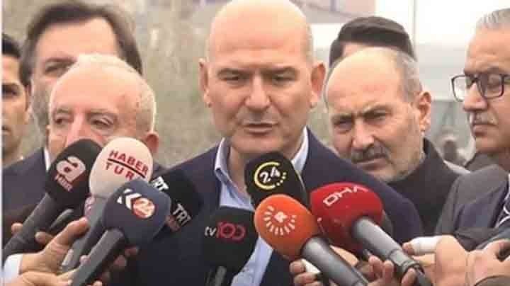 İçişleri Bakanı Süleyman Soylu, Diyarbakır’da çevik kuvvet polislerini taşıyan servis