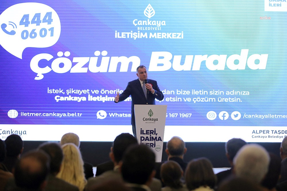 Çankaya Belediyesi'nin yenilenen İletişim Merkezi, ‘Çözüm Burada’ başlığıyla yürütülen tanıtım