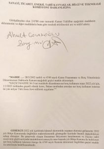AKP’nin Gece Yarisi Onergesi Ile Hazine Bakani Nebati’ye 200 Milyar Lira Daha Borclanma Yetkisi Verilmesi TBMM Sanayi Komisyonu'nda Kabul Edildi