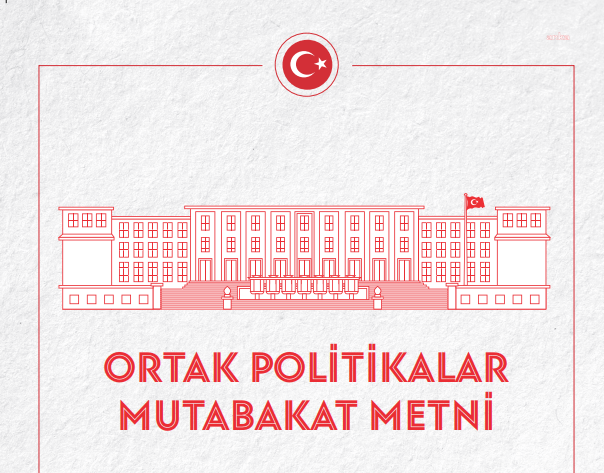 Millet İttifakı’nın Ortak Politikalar Mutabakat Metni, bugün; altı siyasi parti