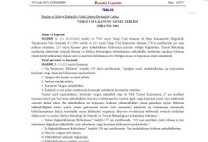 Gelir Idaresi'ne Yapilacak Bildirimlerde Mukelleflere Kolaylik Saglandi