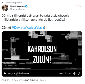 Aksener: 20 Yildir Ulkemizi Esir Alan Bu Adaletsiz Duzeni, Milletimizle Birlikte Sandikta Degistirecegiz