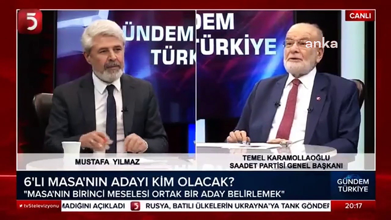 Saadet Partisi Genel Başkanı Temel Karamollaoğlu, Altılı Masa’nın cumhurbaşkanı adayına