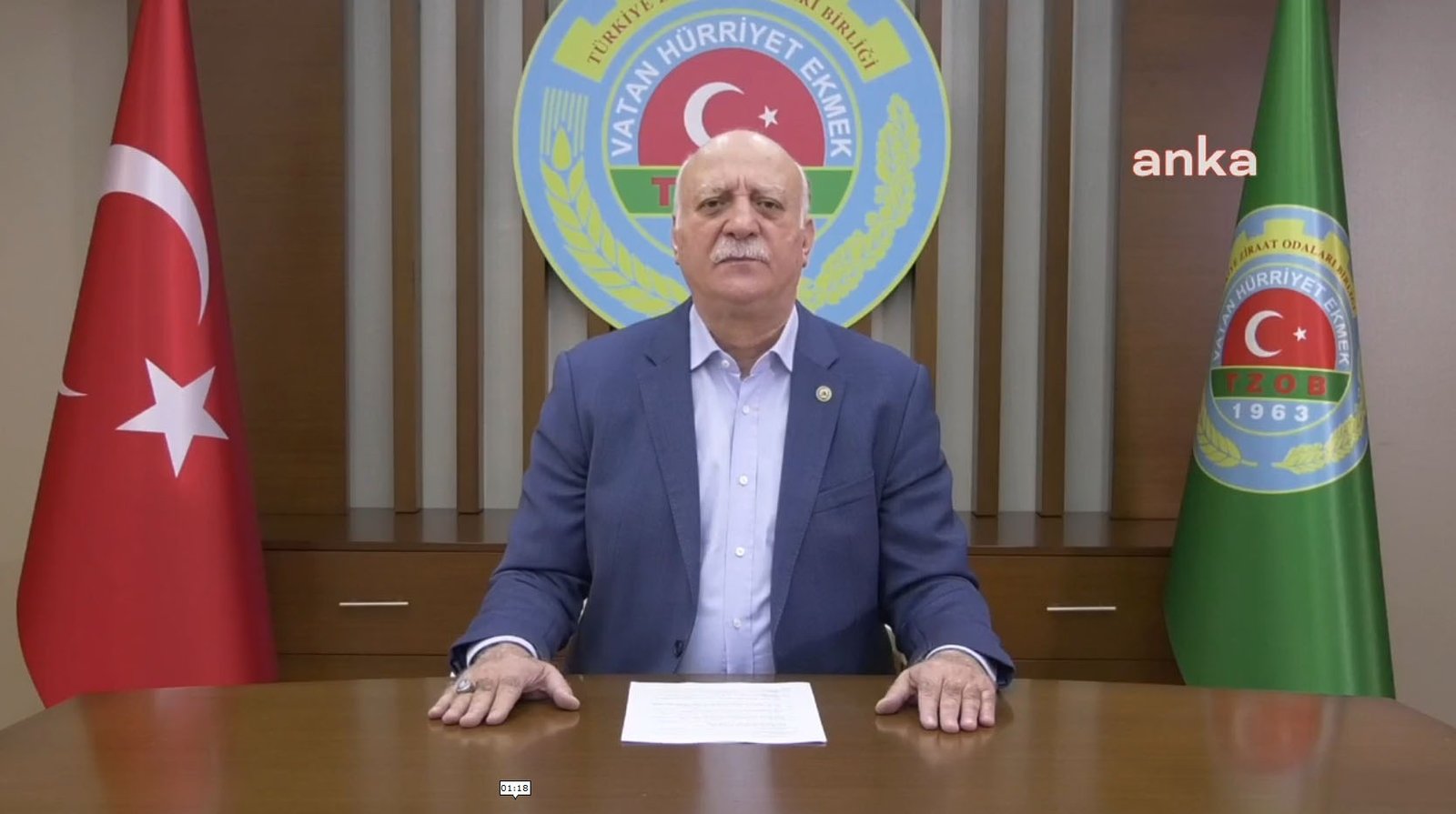 Türkiye Ziraat Odaları Birliği (TZOB) Genel Başkanı Şemsi Bayraktar, 2022