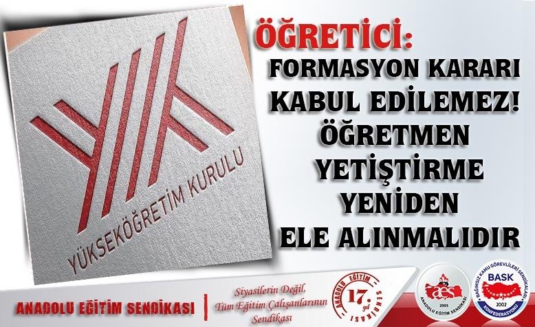 AES Genel Başkanı Mehmet Alper ÖĞRETİCİ YÖK’ün formasyon kararı ile