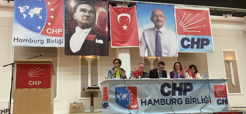 CHP İstanbul İl Başkanı Canan Kaftancıoğlu, CHP Hamburg Birliği’nin düzenlediği
