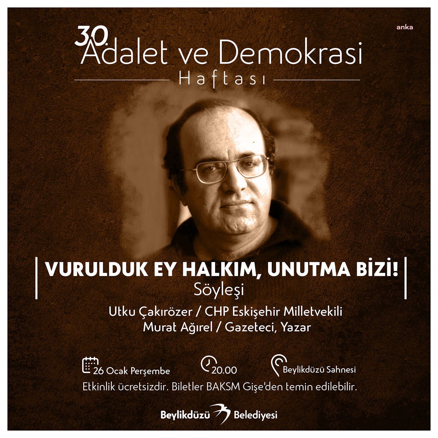 Beylikdüzü Belediyesi, ‘30. Adalet ve Demokrasi Haftası’ kapsamında bir dizi