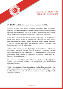 disisleri-bakanligi-turkiye-antisemitizme-irkciliga-islam-karsitligina-ve-her-turlu-hosgorusuzluge-karsi-tavizsiz-tutumunu-surdurmektedir
