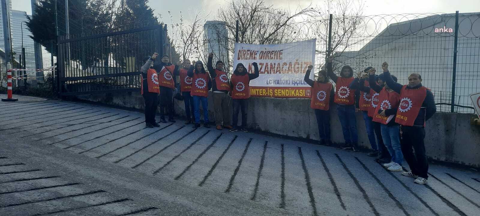 İstanbul Esenyurt’taki LC Waikiki deposunda çalışan 15 işçinin; promosyon, maaş