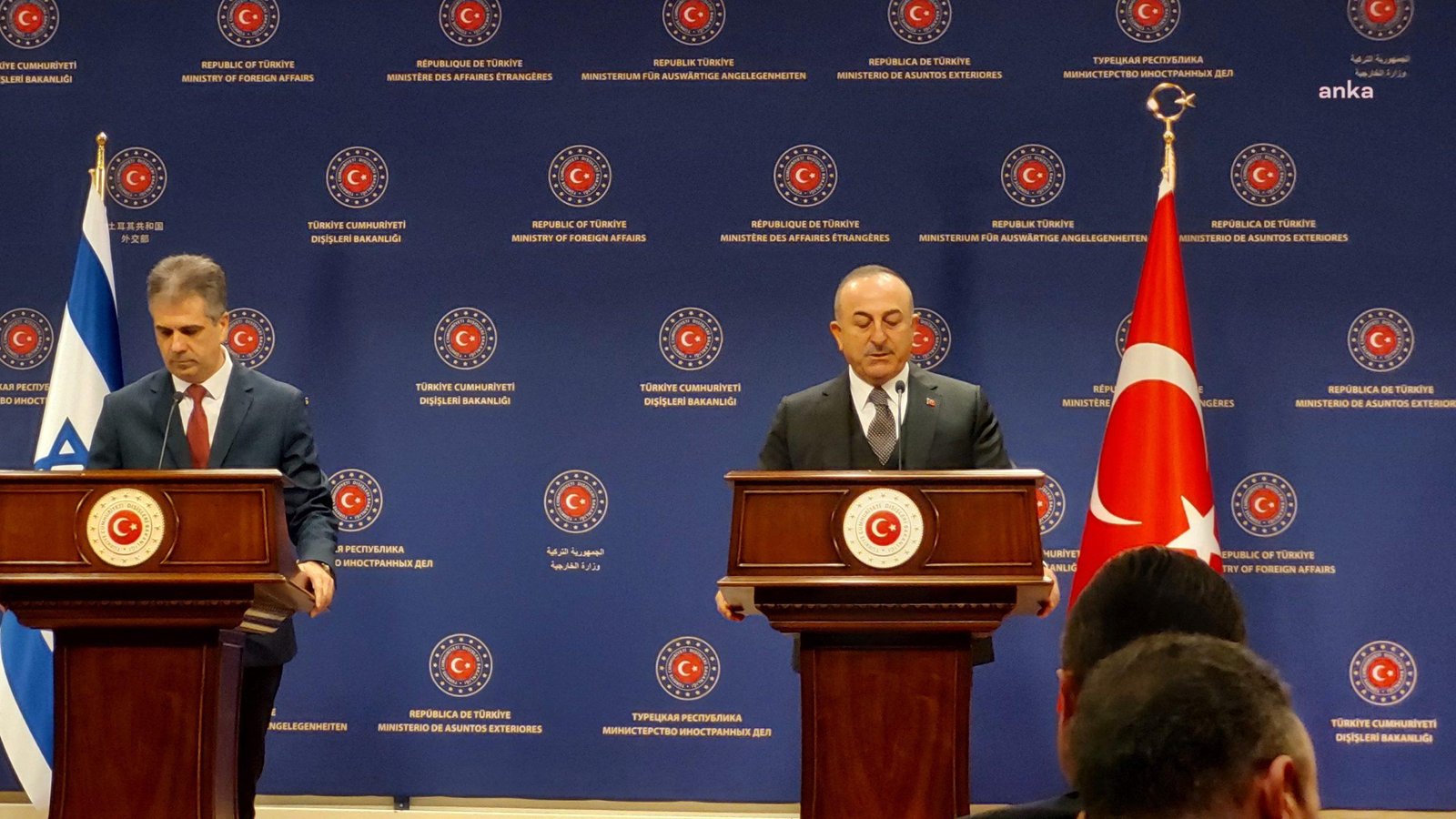 Dışişleri Bakanı Mevlüt Çavuşoğlu, İsrail Dışişleri Bakanı Eli Cohen ile