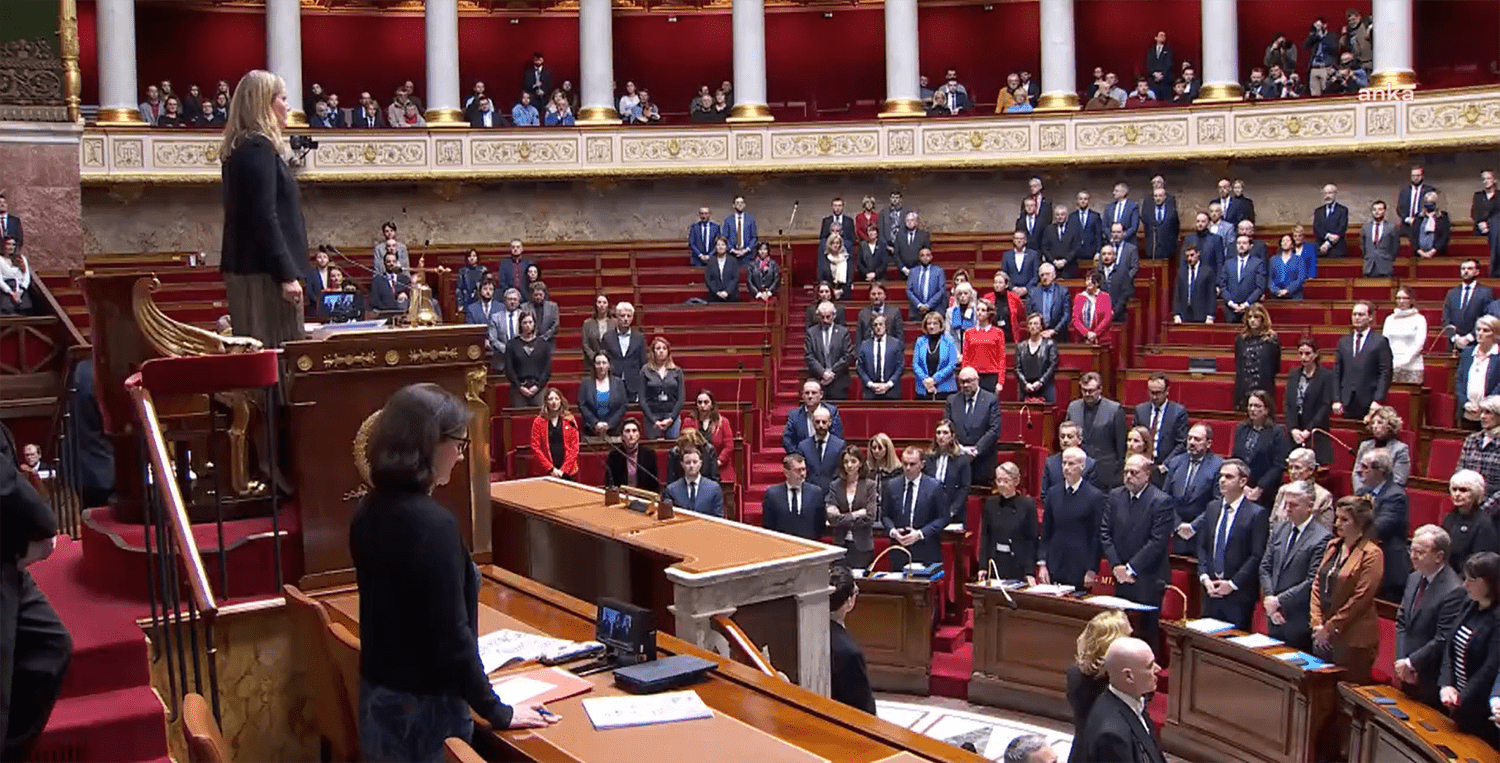 Fransa Ulusal Meclisi'nde, Türkiye ve Suriye’de büyük yıkıma yol açan