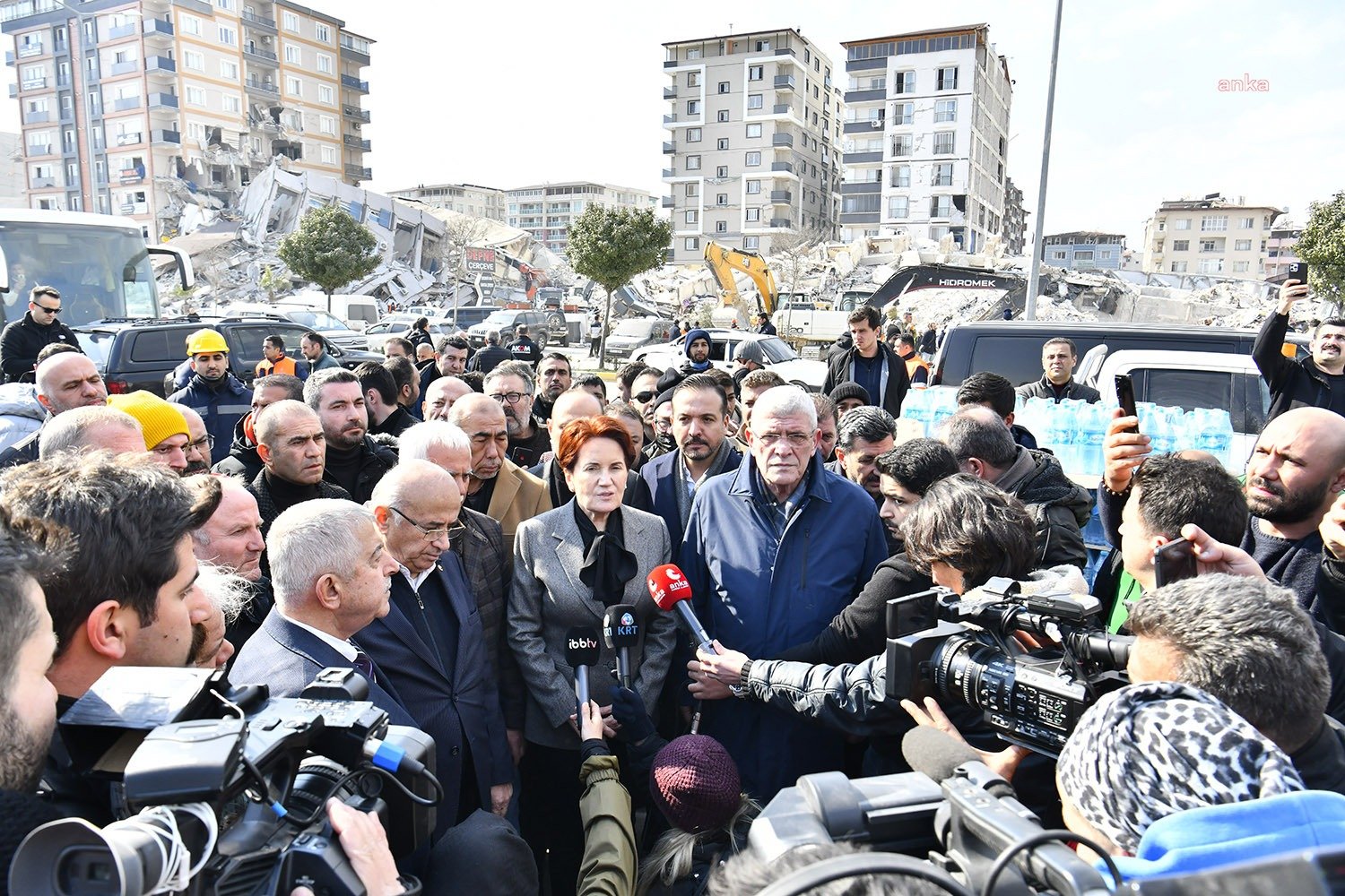İYİ Parti Genel Başkanı Meral Akşener, Antakya deprem bölgesinde; “Hala