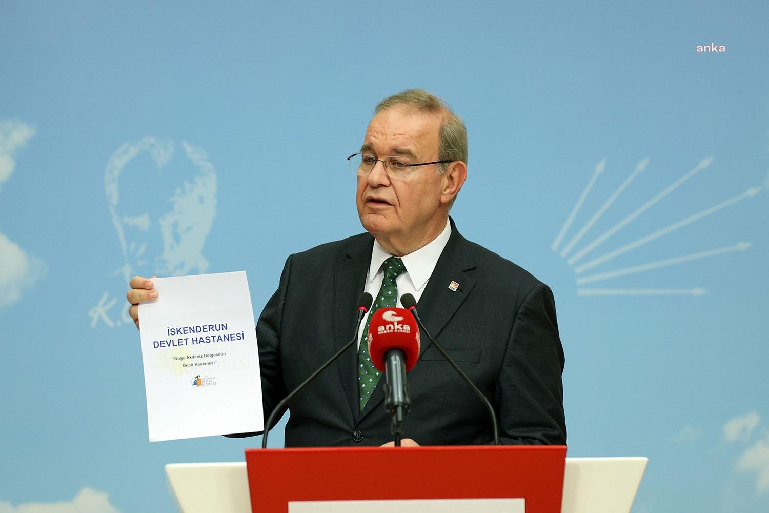 CHP Sözcüsü Faik Öztrak, “Son 20 yıldır da ülkemizi aynı