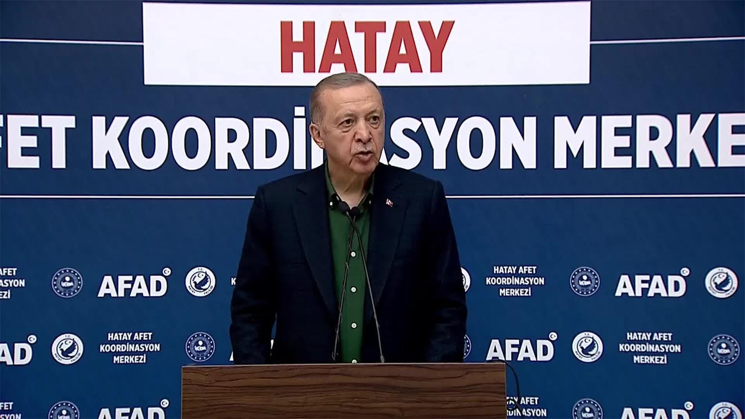 Cumhurbaşkanı Recep Tayyip Erdoğan, deprem bölgesi Hatay’da; “Sıfırdan yeniden inşa
