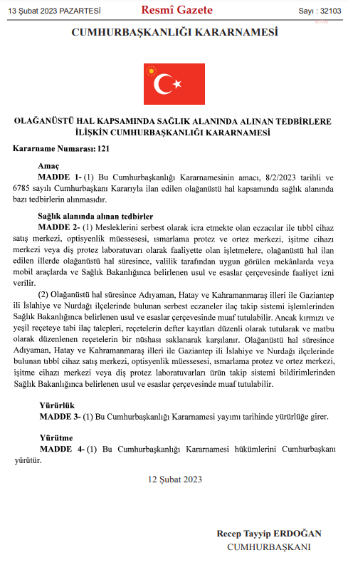 adiyaman-hatay-islahiye-ve-nurdagindaki-eczaneler-ohal-suresince-ilac-takip-sisteminden-muaf-olacak