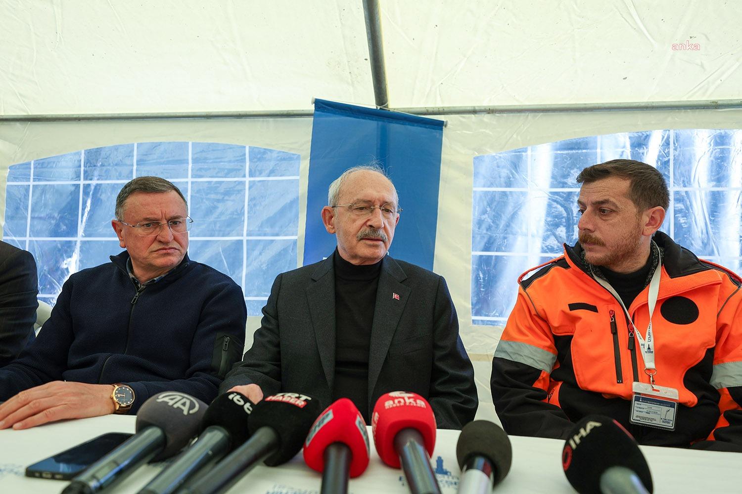 CHP Genel Başkanı Kemal Kılıçdaroğlu, Hatay’da İzmir Büyükşehir Belediyesi’nin koordinasyon