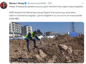 aski-ekipleri-deprem-bolgesinde-hatay-antakyada-icme-suyu-hatti-cadir-bolgesine-ulasti