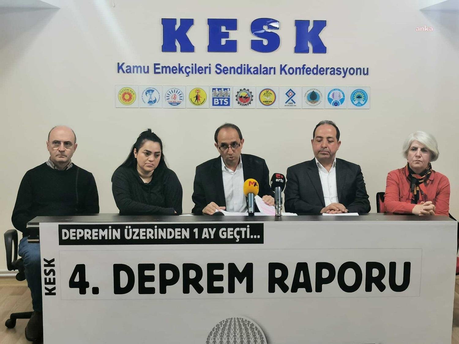 Kamu Emekçileri Sendikaları Konfederasyonu (KESK) deprem bölgesindeki incelemelerini rapor haline