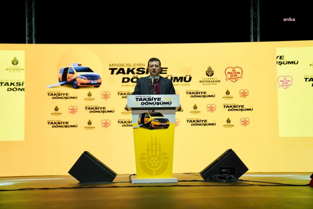 İstanbul Büyükşehir Belediye (İBB) Başkanı Ekrem İmamoğlu, bin 803 minibüs