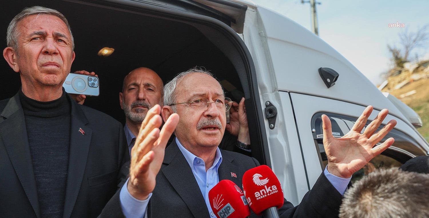 CHP Genel Başkanı, Millet İttifakı Cumhurbaşkanı adayı Kemal Kılıçdaroğlu, deprem
