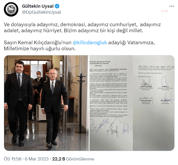 uysal-bizim-adayimiz-bir-kisi-degil-millet-sayin-kemal-kilicdaroglunun-adayligi-vatanimiza-milletimize-hayirli-ugurlu-olsun