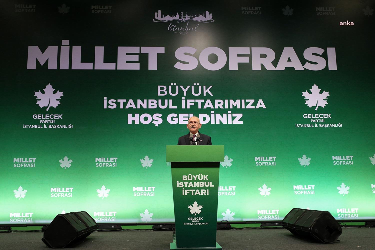CHP Genel Başkanı ve Millet İttifakı Cumhurbaşkanı adayı Kemal Kılıçdaroğlu,