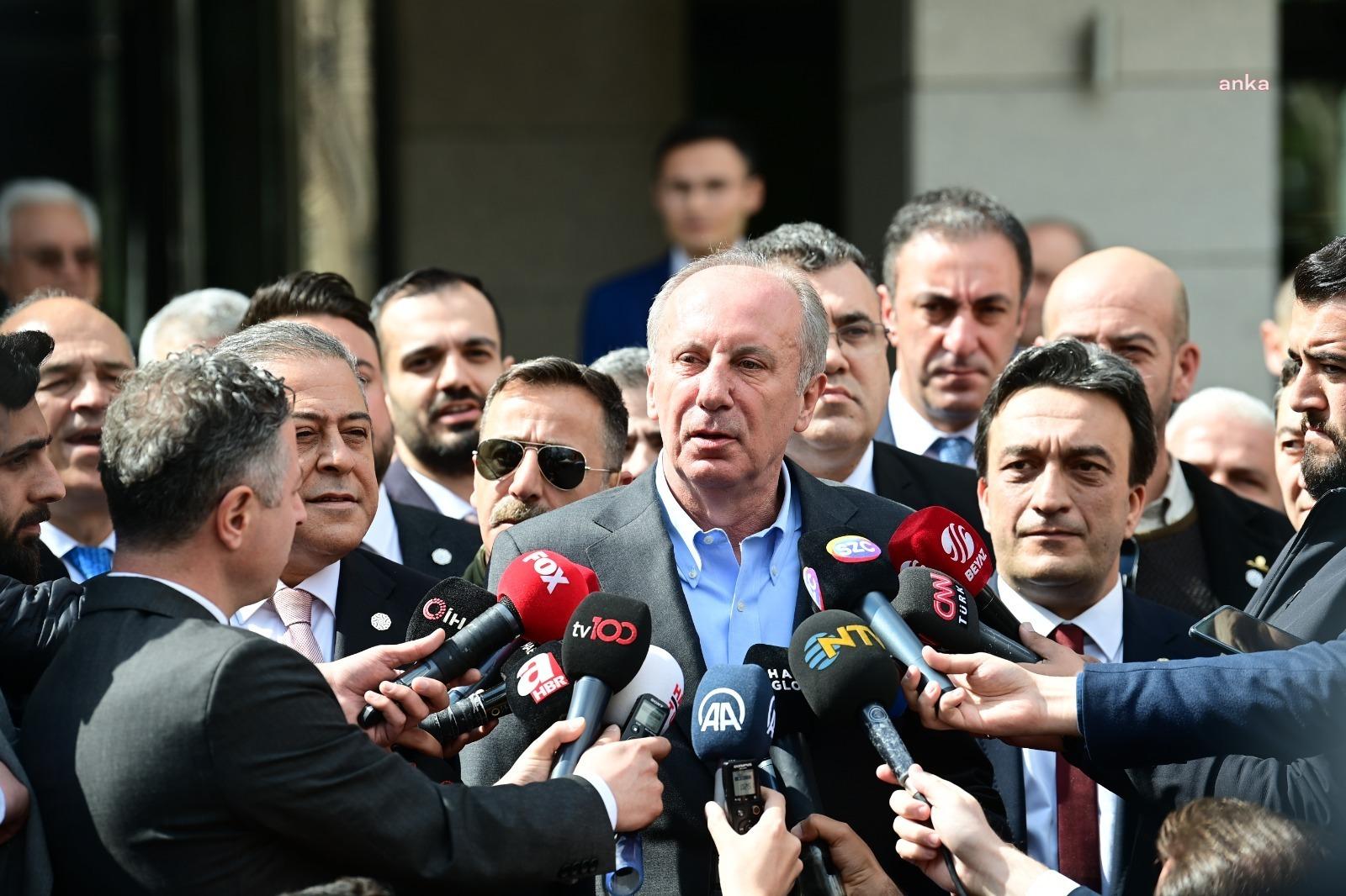 Memleket Partisi Genel Başkanı Muharrem İnce, Cumhurbaşkanlığı adaylığı için Yüksek