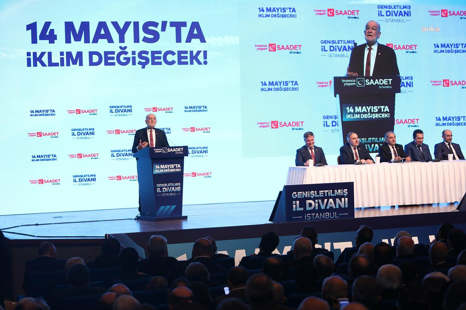 Saadet Partisi Genel Başkanı Temel Karamollaoğlu, “Seçimlerin neticesinde biz, Sayın