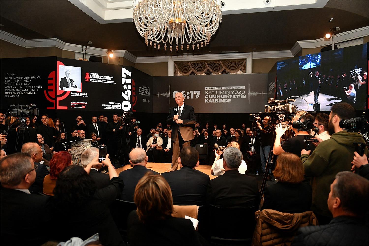 Türkiye’deki tüm Kent Konseyleri, Ankara Kent Konseyi ev sahipliğinde “Dayanışma Depremden Güçlüdür” temasıyla kentsel, toplumsal,