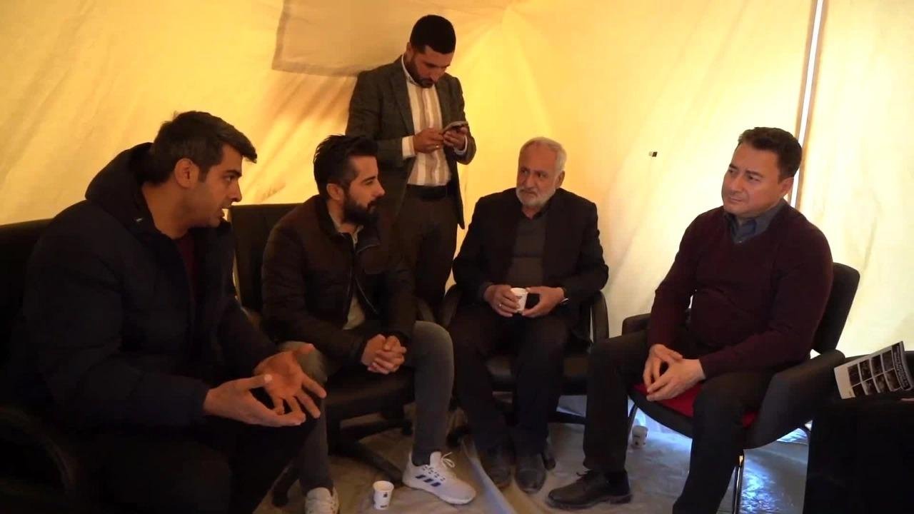 DEVA Partisi Genel Başkanı Ali Babacan’ın ziyaret ettiği deprem bölgesi