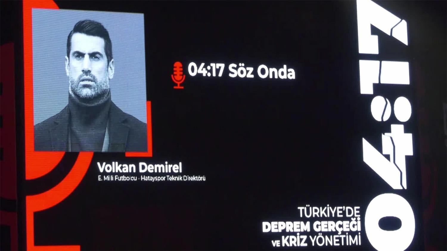 Volkan Demirel: “Bundan Sonraki Süreçte Doğru Hareket Ederek Hatay ve 10 İlimizi Ayağa Kaldırmak Zorundayız” Eski milli futbolcu ve Hatayspor Teknik Direktörü Volkan Demirel, Ankara