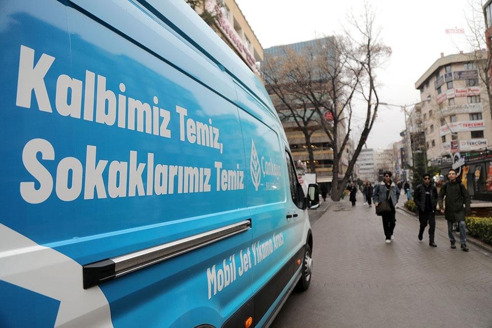 Çankaya’da Mobil Jet Yıkama Araçları Yaygınlaşıyor Çankaya Belediyesi, su tasarruflu Mobil Jet Yıkama Araçlarını, ilçe genelinde