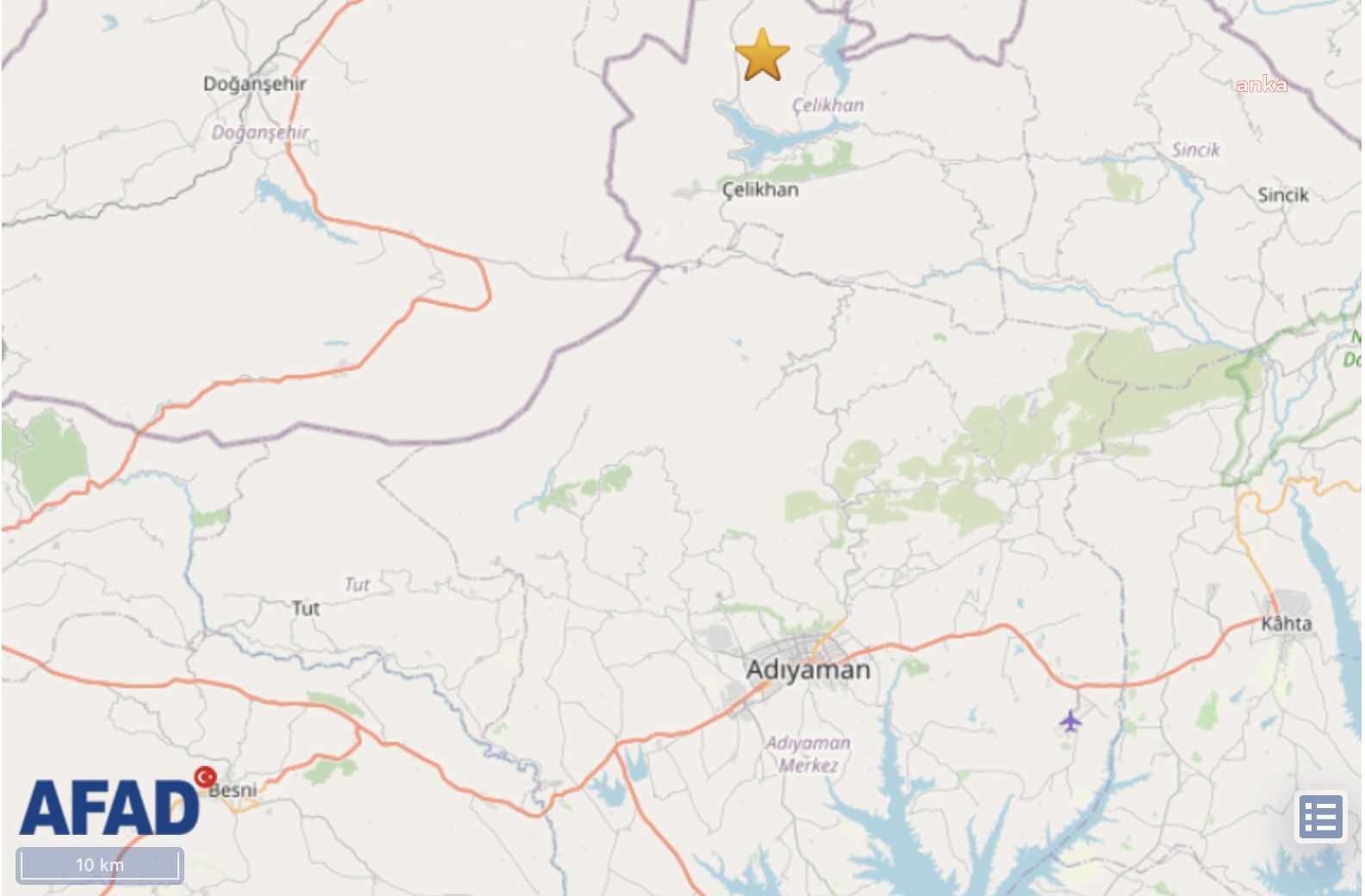Adıyaman'ın Çelikhan ilçesinde bugün saat 08.27'de; 4.4 büyüklüğünde deprem oldu. 