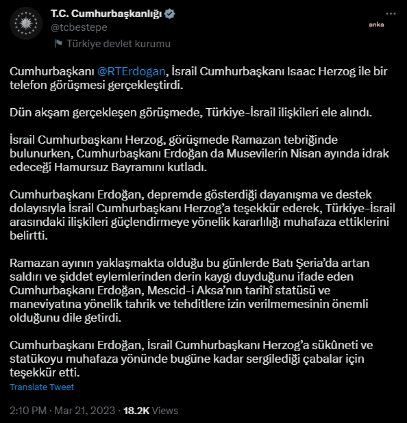 cumhurbaskani-erdogan-dun-aksam-israil-cumhurbaskani-herzog-ile-telefonda-gorustu