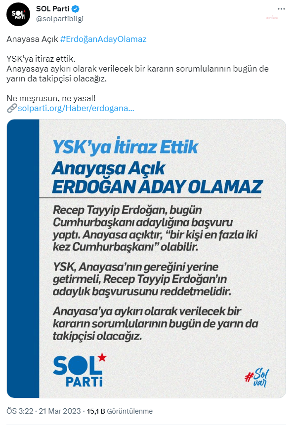 sol-parti-erdoganin-cumhurbaskani-adayligina-itiraz-etti
