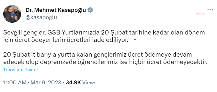 bakan-kasapoglu-kyk-yurt-ucretleri-iade-edilecek