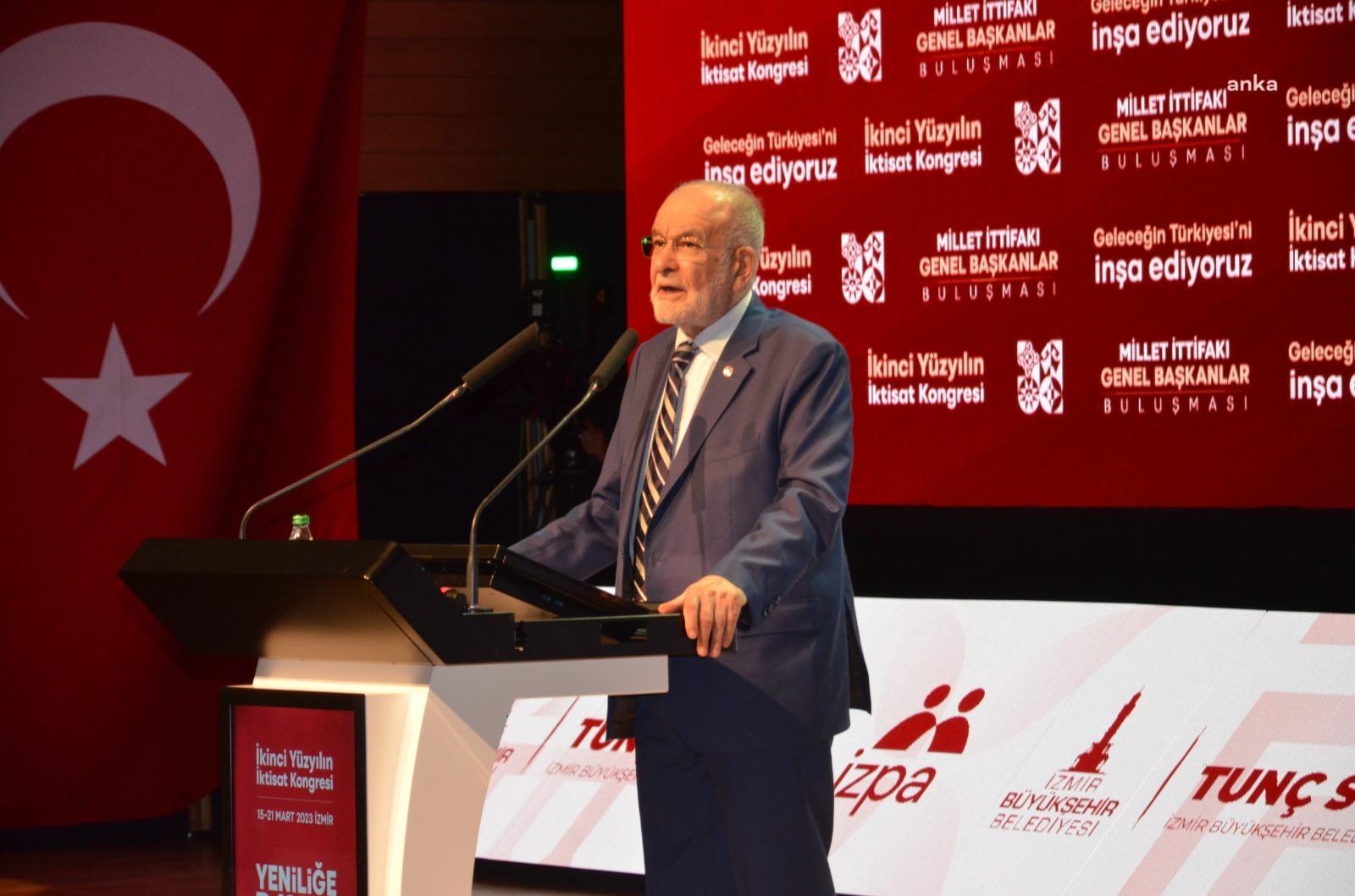 Saadet Partisi Genel Başkanı Temel Karamollaoğlu, İkinci Yüzyılın İktisat Kongresi’nde,