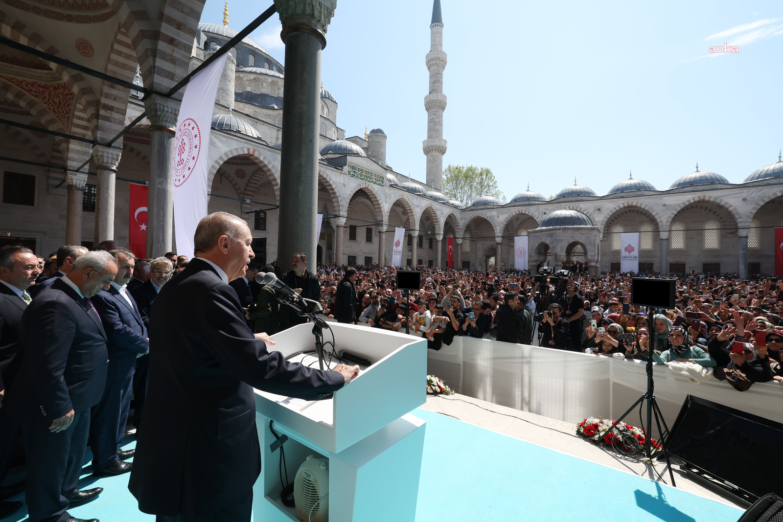 Cumhurbaşkanı ve AKP Genel Başkanı Recep Tayyip Erdoğan, Sultanahmet Cami’nin